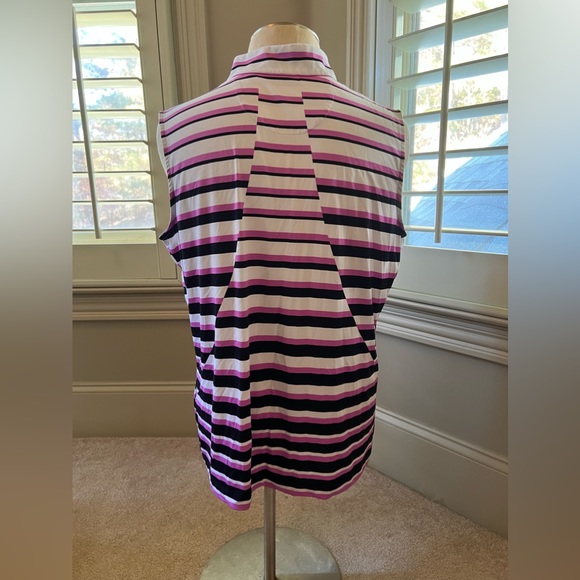 Tail Sleeveless golf shirt, navy, white, lavender, XL EUC - Picture 2 of 3